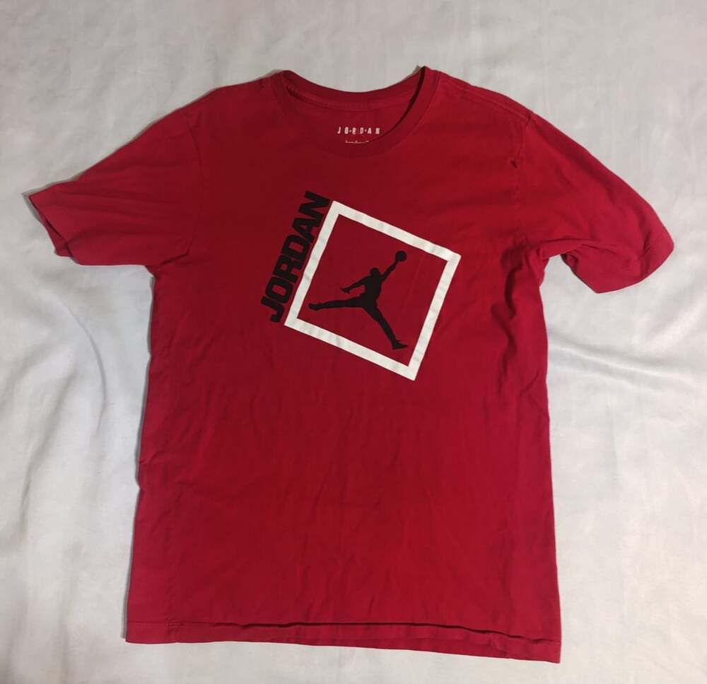 Jordan Jumpman Box Logo T-Shirt Size S Red